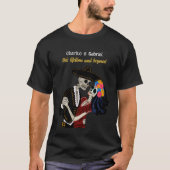 T-shirt Charro et crânes de sucre Catrina dansant  (Devant)