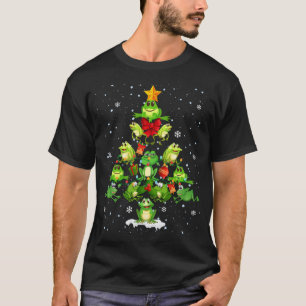 T-shirt Charte grenouille Arbre de Noël Décor Cadeau Arbre