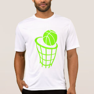 T-shirt Chartreuse, Neon Green Basketball