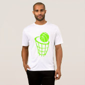 T-shirt Chartreuse, Neon Green Basketball (Devant entier)