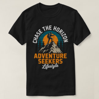 T-shirt Chase the Horizon Vintage Outdoor Adventure Tee