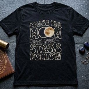 T-shirt Chase the Moon - Une Typographie Stellaire