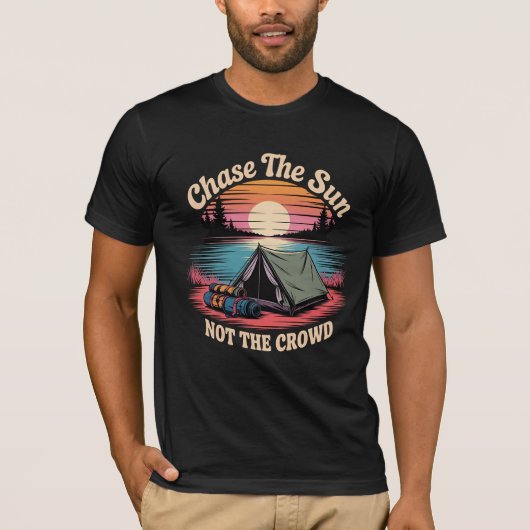 T-shirt Chase The Sun Adventure Camping Chemise (Devant)