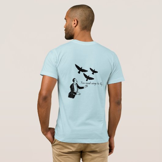 T-shirt 💫 Chase Your Dreams – Wings to Fly Graphic  (Dos entier)