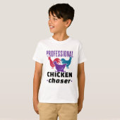 T-shirt Chaser de poulet professionnel Poulets colorés (Devant entier)