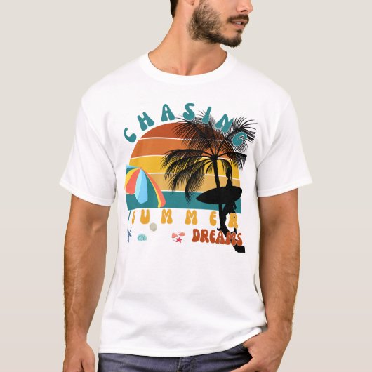 T-shirt Chasing Summer Dreams Vacances (Devant)
