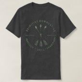 T-shirt Chasse à la chaudière primitive Tir à l'arc Chasse (Design devant)