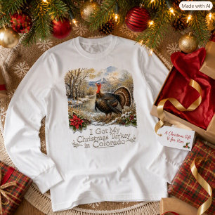 T-shirt Chasse à la dinde de Noël au Colorado Slogan Manch