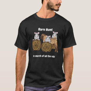 T-shirt Chasse à la grange à la recherche de rats avec Sha