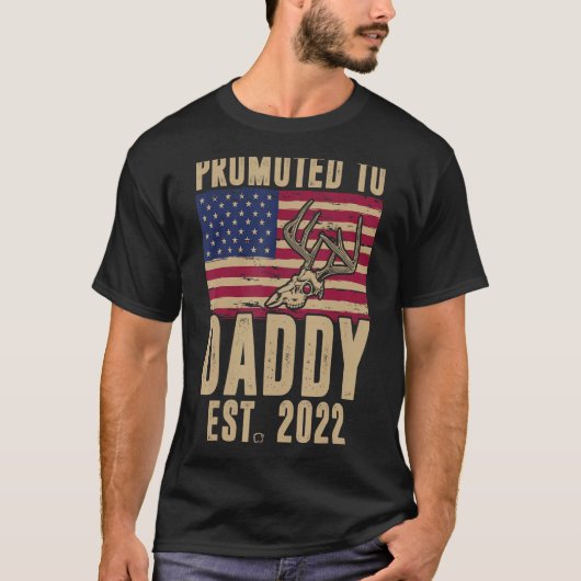 T-shirt Chasse À La Pentecôte Promue À Daddy 2022 Camoufla (Devant)