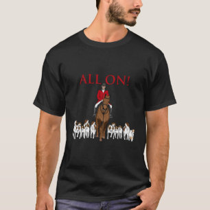 T-shirt Chasse À La Renard Sur Le Cheval Et Chiens À La Ha