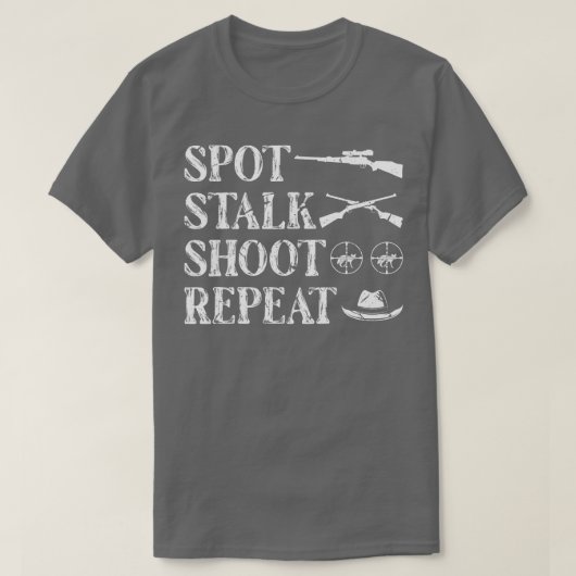T-shirt Chasse à l'approche Chasseur de coyote (Design devant)