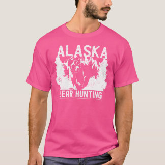 T-shirt Chasse à l'ours de l'Alaska Chasseurs de tir à l'a