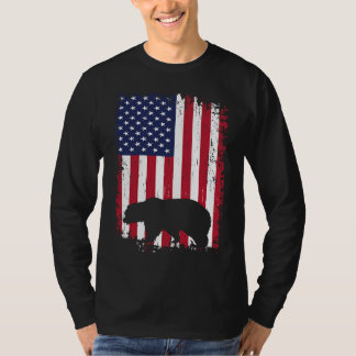 T-shirt Chasse à l'ours Drapeau américain USA