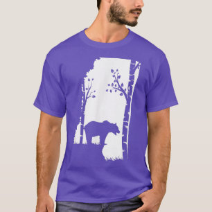 T-shirt Chasse à l'ours grizzly brun - carte du Mississipp