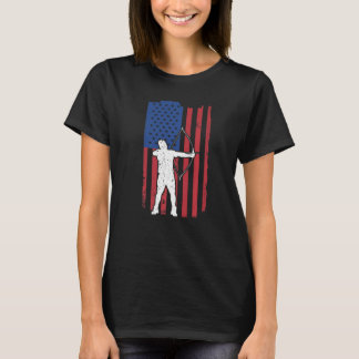 T-shirt Chasse à mâchoires à mâchoire américaine Drapeau C