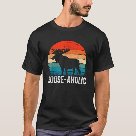 T-shirt Chasse amusante Graphic Moose aholic Femmes Hommes (Devant)