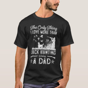 T-shirt Chasse au canard avec papa Chien pour Chasse au ca