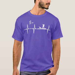 T-shirt Chasse au canard Chasseur de sauvagine Coeur