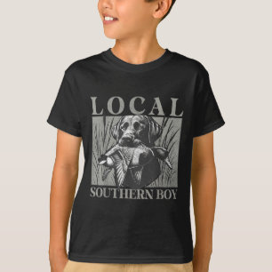 T-shirt Chasse au canard pour garçon du sud local Black La