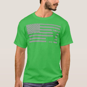 T-shirt Chasse Au Cerf Et Amérique Drapeau Chasse À L'Aman