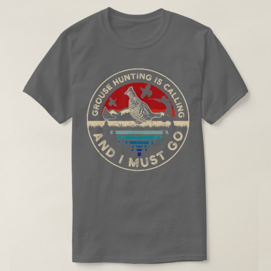T-shirt Chasse au coq rouffé oiseau - Rétro appel téléphon (Design devant)