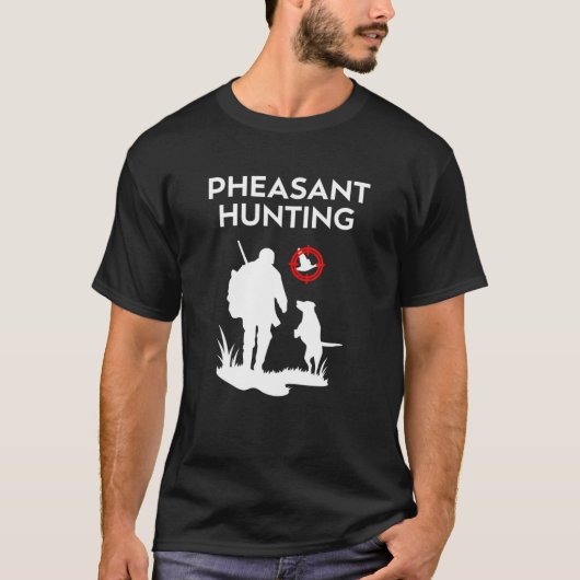 T-shirt Chasse au faisan de chien (Devant)