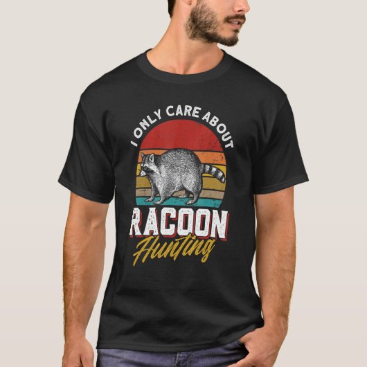 T-shirt Chasse au piège pour hommes Retro Chasseur de coon (Devant)