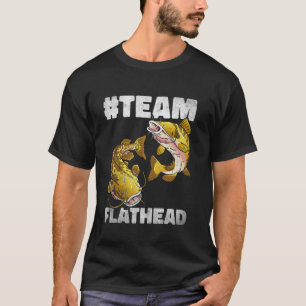 T-shirt Chasse au poisson-chat à tête plate Papa pêche au