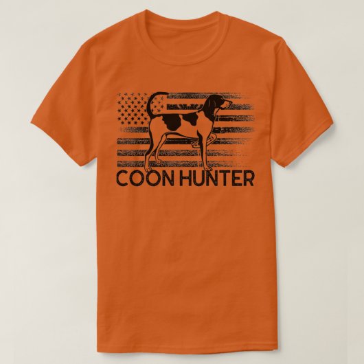 T-shirt Chasse au raton laveur Chasse au cocon Drapeau Cha (Design devant)