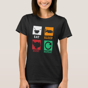 T-shirt Chasse au sommeil à manger Chasse à la dinde à rép