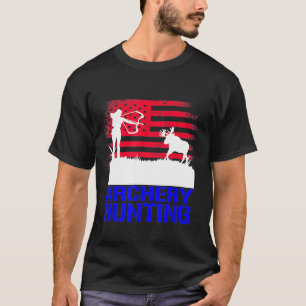 T-shirt Chasse au tir à l'arc patriotique pour femmes