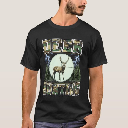 T-shirt Chasse aux cerfs Chasseur de cerfs Camouflage Camo (Devant)