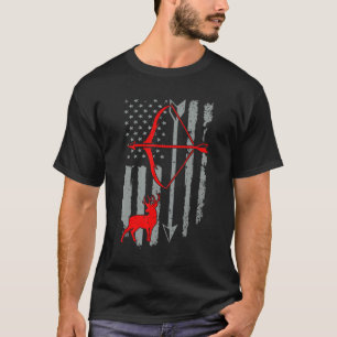 T-shirt Chasse aux cerfs Chemise Drapeau Américain Chasse