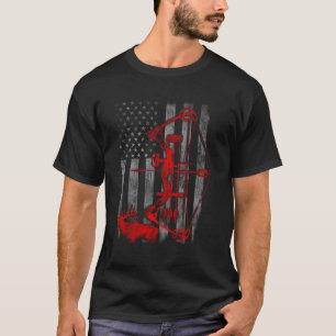 T-shirt Chasse aux cerfs de Bow Drapeau Tir à l'arc