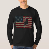 T-shirt Chasse aux cerfs Drapeau américain USA Fier chasse (Devant)