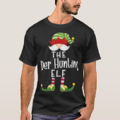 T-shirt Chasse aux cerfs Groupe Elf Noël Pijama amusant (Devant)