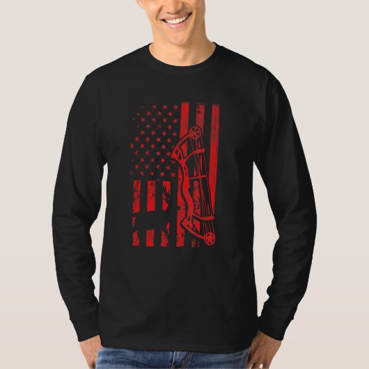 T-shirt Chasse aux cerfs Patriotique Us Chasse aux wapitis (Devant)