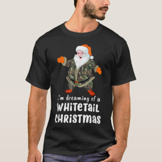 T-shirt Chasse aux cerfs Whitetail Christmas Camo Père Noë
