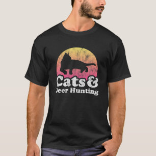 T-shirt Chasse aux chats et aux cerfs Chasse aux chats hom