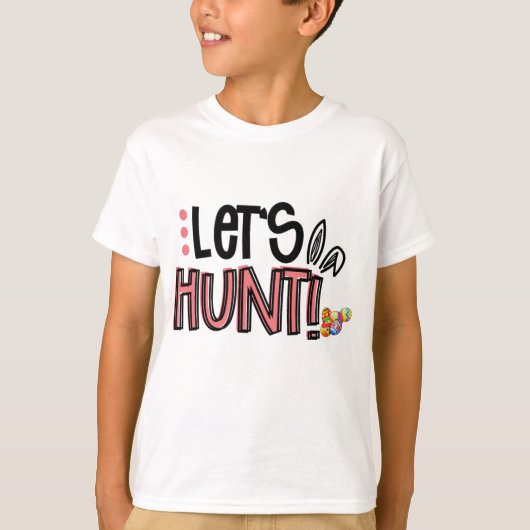 T-shirt Chasse aux oeufs de lapin cool drôle de conception (Devant)