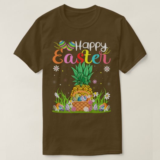 T-shirt Chasse aux oeufs de lapin d'ananas drôle Ananas Jo (Design devant)