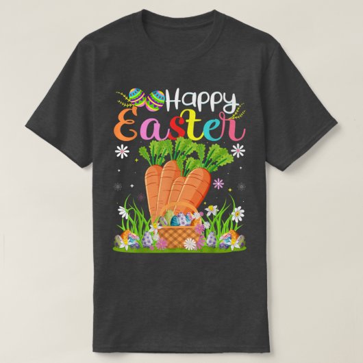 T-shirt Chasse aux oeufs de lapin de carottes Drôle Carott (Design devant)