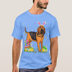 T-shirt Chasse aux oeufs de lapin de chien de sanglant Cha