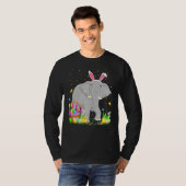 T-shirt Chasse aux oeufs de lapin de Pâques Eléphant indie (Devant entier)