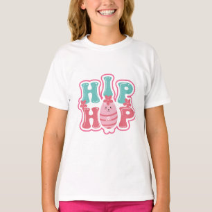 T-shirt Chasse aux œufs de lapin mignon Hip Hop Joyeuses P