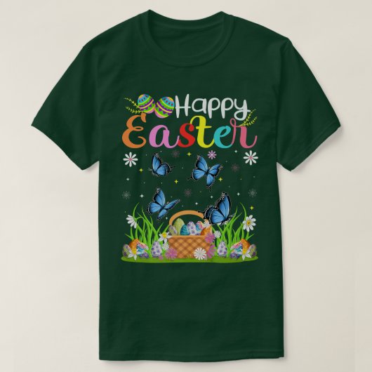 T-shirt Chasse aux oeufs de lapin papillon drôle Papillon (Design devant)