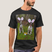 T-shirt Chasse aux oeufs de Pâques et Chiens de fête T-shi (Devant)