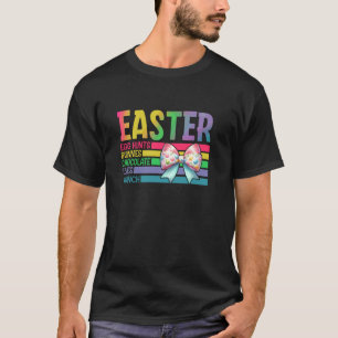 T-shirt Chasse aux œufs de Pâques Lapins Chocolat Lys Brun