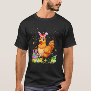 T-shirt Chasse aux œufs de Pâques Poulet Lapin Oreille Pou